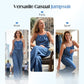 ✨☁️ PROMO FLASH 50% ! Combinaison d'Été Femme Dos Nu & Cordon Taille – Tissu Léger Respirant, Coupe Large, 8 Coloris, 4 Tailles, Polyvalente 🍹