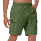 👖🔥Pantalones cortos cargo casuales para hombres con cintura elástica