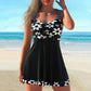 👙💖 PROMO SPÉCIALE : Achetez-en 2 = -5% + Livraison Gratuite | Achetez-en 3 = -10% + Livraison Gratuite ! Maillot de Bain 2 Pièces Femme – Haut Bretelles + Shorty Ajusté, Taille Haute, Bretelles Réglables, Tissu Séchage Rapide, Tailles S-4XL