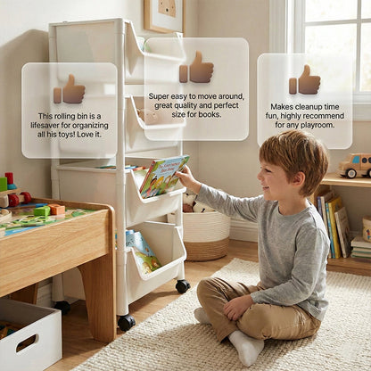 📢 50% DE RÉDUCTION ! ⏰ Chariot de Rangement à Roulettes Multi-Niveaux – PP – 2/3/4/5 Niveaux & Fentes Étroites for Cuisine & Salle de Bain