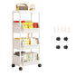 📢 50% DE RÉDUCTION ! ⏰ Chariot de Rangement à Roulettes Multi-Niveaux – PP – 2/3/4/5 Niveaux & Fentes Étroites for Cuisine & Salle de Bain