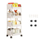 📢 50% DE RÉDUCTION ! ⏰ Chariot de Rangement à Roulettes Multi-Niveaux – PP – 2/3/4/5 Niveaux & Fentes Étroites for Cuisine & Salle de Bain
