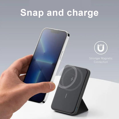 🔥 PROMO FLASH : 50% DE RÉDUCTION ! Mini Batterie Externe Magnétique Pliable – Charge Sans Fil 15W & Support Intégré for Une Charge Pratique et Polyvalente 📱⚡