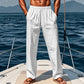 👖✨ PROMO FLASH 50% ! Pantalon Lin Homme – Ample, Respirant, Ceinture Réglable, 6 Coloris, Tailles S-3XL, Idéal Été & Bureau
