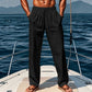 👖✨ PROMO FLASH 50% ! Pantalon Lin Homme – Ample, Respirant, Ceinture Réglable, 6 Coloris, Tailles S-3XL, Idéal Été & Bureau