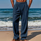 👖✨ PROMO FLASH 50% ! Pantalon Lin Homme – Ample, Respirant, Ceinture Réglable, 6 Coloris, Tailles S-3XL, Idéal Été & Bureau