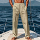👖✨ PROMO FLASH 50% ! Pantalon Lin Homme – Ample, Respirant, Ceinture Réglable, 6 Coloris, Tailles S-3XL, Idéal Été & Bureau
