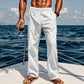 👖✨ PROMO FLASH 50% ! Pantalon Lin Homme – Ample, Respirant, Ceinture Réglable, 6 Coloris, Tailles S-3XL, Idéal Été & Bureau