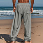 👖✨ PROMO FLASH 50% ! Pantalon Lin Homme – Ample, Respirant, Ceinture Réglable, 6 Coloris, Tailles S-3XL, Idéal Été & Bureau