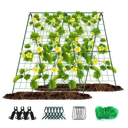 ⏳ PROMO FLASH : 50% DE RÉDUCTION ! Treillis de Jardin en A en Acier – Revêtement Anti-Rouille & Assemblage Sans Outils for Plantes Grimpantes Prospères 🍇🥒✨