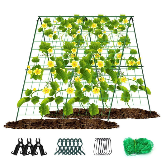 ⏳ PROMO FLASH : 50% DE RÉDUCTION ! Treillis de Jardin en A en Acier – Revêtement Anti-Rouille & Assemblage Sans Outils for Plantes Grimpantes Prospères 🍇🥒✨