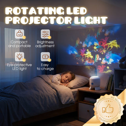 🌊✨ PROMO FLASH 50% ! Projecteur Magique Ambiance Océan – Images Rotatives Dynamiques, Luminosité Réglable, USB Rechargeable, Design Compact 🐠