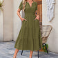 👗 PROMO -50% ! ⏰ Robe Longue Femme Col V Manches Courtes – Coton Respirant, Silhouette Fluide Flatteuse, Texture Plissée Élégante · 6 Coloris · S–2XL (EU 36-46) ✨