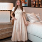 👗 PROMO -50% ! ⏰ Robe Longue Femme Col V Manches Courtes – Coton Respirant, Silhouette Fluide Flatteuse, Texture Plissée Élégante · 6 Coloris · S–2XL (EU 36-46) ✨