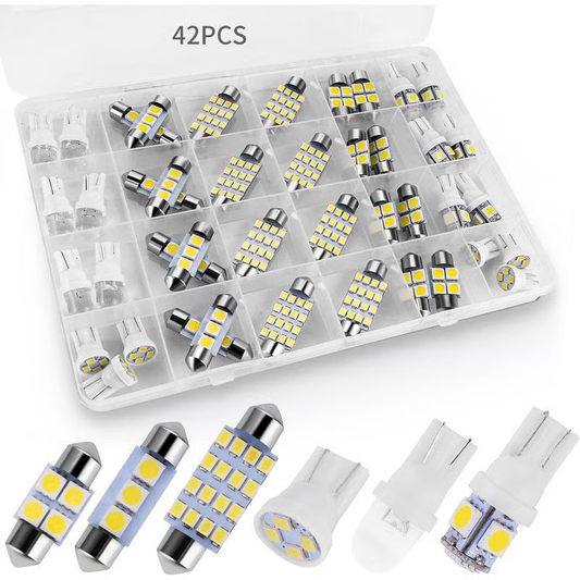 💡 Kit Éclairage Intérieur LED – 42 Pièces – Puce 2835 & Plug-and-Play for Voiture