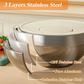 🍲 6 Bols en Acier Inoxydable – Inox 304 – 3 Accessoires Râpes Inclus for Cuisine
