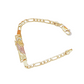 💐 50% DE RÉDUCTION – OFFRE FLASH ! 🎁 Bracelet Chaîne Figaro – Alliage Doré – Icône Religieuse & Fermoir Sécurisé for Homme & Femme