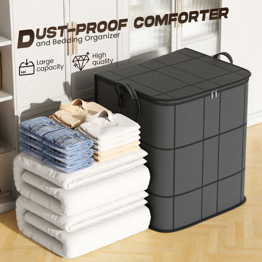 📢⏰🌿 PROMO FLASH 50% ! Housse de Rangement pour Couette & Linge de Lit – Tissu Non Tissé Durable, Fermeture Éclair, Poignées Renforcées, 4 Tailles (S-XL), Pliable ✨
