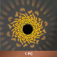 🏆🎁 PROMO FLASH 50% ! Lampe Murale Solaire Mandala Extérieur – Projecteur Lumière Jardin, IP65, Capteur Auto, Fer Forgé, 1/2/4 Pièces, Idéale Terrasse & Clôture 🌙