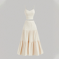 📢✨ PROMO -50% ! Ensemble 2 Pièces Femme – Jupe Maxi Trapèze Taille Haute Volants Fluides & Top Bretelles Réglables, Tissu Froissé Respirant Anti-Repassage · Style Boho · 4 Coloris · S à 2XL 🌸