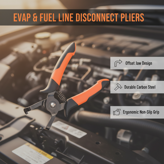 🔧🚗 PROMO FLASH 50% ! Pinces de Déconnexion EVAP – Double Mâchoire, Ressort Intégré, Acier Carbone, 2 Angles (40° & 85°), Idéales Mécaniciens Pro 🔥