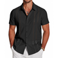 👔 PROMO LIMITÉE 50% DE RÉDUCTION ! 💥 Chemise Décontractée Manches Courtes – Coupe Structurée, Respirante, Polyvalente ✨