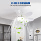 🌬️🏠 DERNIER JOUR 50% ! Ventilateur Plafond 2-en-1 avec LED – 3 Couleurs de Lumière, 4 Vitesses, Télécommande, Installation Facile, Parfait pour Petites Pièces 💡
