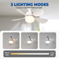 🌬️🏠 DERNIER JOUR 50% ! Ventilateur Plafond 2-en-1 avec LED – 3 Couleurs de Lumière, 4 Vitesses, Télécommande, Installation Facile, Parfait pour Petites Pièces 💡