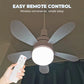 🌬️🏠 DERNIER JOUR 50% ! Ventilateur Plafond 2-en-1 avec LED – 3 Couleurs de Lumière, 4 Vitesses, Télécommande, Installation Facile, Parfait pour Petites Pièces 💡