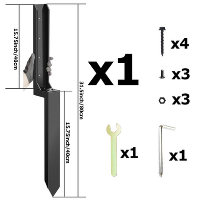 📢⏰✨ PROMO FLASH 50% ! Structure de Réparation en H pour Poteaux de Clôture – Acier Épais, Installation au Marteau sans Béton, Longueur 80cm, Finition Anti-Rouille 🔩