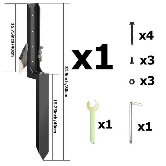 📢⏰✨ PROMO FLASH 50% ! Structure de Réparation en H pour Poteaux de Clôture – Acier Épais, Installation au Marteau sans Béton, Longueur 80cm, Finition Anti-Rouille 🔩