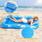 🏊🌊 PROMO FLASH 50% ! Chaise Longue Gonflable Piscine – Double, 208x130cm, 159kg, Coussin, Porte-Gobelets, Housse Incluse, Idéale Détente & Bronzage ☀️