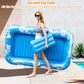 🏊🌊 PROMO FLASH 50% ! Chaise Longue Gonflable Piscine – Double, 208x130cm, 159kg, Coussin, Porte-Gobelets, Housse Incluse, Idéale Détente & Bronzage ☀️