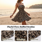 👗🌸 PROMO FLASH -50% ! Robe à Laçage Devant & Bretelles Spaghetti – Taille Smockée, Jupe A-Line à Volants, Tissu Léger, 5 Coloris, Tailles S-2XL, Idéale Été & Garden-Party ✨