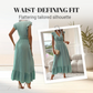 👗✨ PROMO FLASH 50% ! Robe Longue Femme Romantique – Col en V, Taille Cintrée, Volants, Tissu Fluide, 6 Couleurs, Parfaite pour Toutes Occasions 🌹