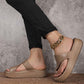 👡 PROMO LIMITÉE -50% ! ✨ Sandales Compensées Bout Ouvert Femme – Semelle EVA Légère, Antidérapante, Boucle Orteil Sécurisée · Noir & Marron · T36–41