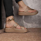 👡 PROMO LIMITÉE -50% ! ✨ Sandales Compensées Bout Ouvert Femme – Semelle EVA Légère, Antidérapante, Boucle Orteil Sécurisée · Noir & Marron · T36–41