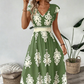 🎑👗 PROMO FLASH 55% ! Robe Longue Femme Imprimé Baroque – Col en V, Taille Haute, Tissu Fluide, 5 Couleurs, Style Bohème Chic 🌸