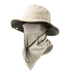 🧢 50% DE RÉDUCTION 🎣 Chapeau de pêcheur respirant avec masque facial détachable – UPF 50+, léger & idéal pour les activités en plein air – Protection solaire totale, parfait pour le jardin, la pêche ou la randonnée 🛡️