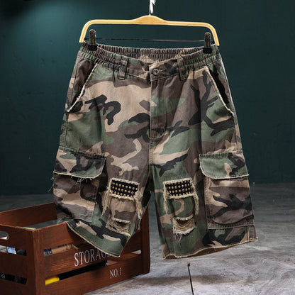 💖 PROMO FLASH 50% + LIVRAISON GRATUITE ! Short Cargo Homme Style Punk – Clous Décoratifs, Tissu Coton, Poches Multiples ⏰ (法语)PROMO FLASH 50% + LIVRAISON GRATUITE ! Short Cargo Homme Style Punk – Clous Décoratifs, Tissu Coton, Poches Multiples ⏰