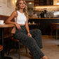 👖🌸 PROMO FLASH 50% ! Pantalon Femme Ceinture Élastique – Taille Haute, Coupe Large, Tissu Respirant, Style Détendu & Flatteur ✨