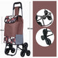🛒 -50% ! 🏙️ Chariot Pliable Portable Grande Capacité – Roues Rotatives Escaliers – Métal 63×52×33 cm – Courses, Déménagement et Livraison 💪