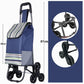 🛒 -50% ! 🏙️ Chariot Pliable Portable Grande Capacité – Roues Rotatives Escaliers – Métal 63×52×33 cm – Courses, Déménagement et Livraison 💪