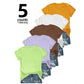 👕🎨 PROMO FLASH 50% SUR 5 T-SHIRTS ! Lot de 5 T-shirts Unis – Coton Doux, Coupe Classique, 13 Styles de Couleurs, Tailles XS-3XL, Parfait Quotidien 🌈