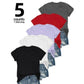 👕🎨 PROMO FLASH 50% SUR 5 T-SHIRTS ! Lot de 5 T-shirts Unis – Coton Doux, Coupe Classique, 13 Styles de Couleurs, Tailles XS-3XL, Parfait Quotidien 🌈