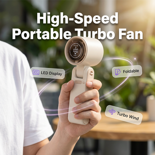 🌀🏡 PROMO FLASH 50% ! Ventilateur Portable avec Affichage Numérique LED – Pliable, 3000mAh, Type-C, 3-6h Autonomie, 2 Modes (Bureau/Portatif), Ultra-Silencieux (<36dB) ✨