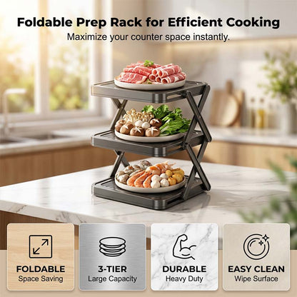 ⚡ 50% DE RÉDUCTION ! 🔥 Étagère de Rangement Multi-niveaux – ABS – Pliable & Verticale for Assiettes & Cuisine