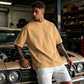 💐🎨🔥 PROMO LIMITÉE 50% ! T-Shirt Homme Oversize Streetwear – Mélange Coton, Imprimé Graphique Élégant, Coupe Ample, 7 Couleurs, Look Urbain Décontracté ✨