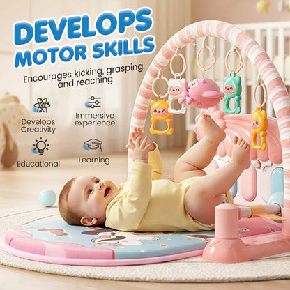 🎹 50% DE RÉDUCTION ! 👶 Tapis Musical 3-en-1 pour Bébé – Non-Tissé + Mousse – Piano à Pied & Jouets Suspendus for Éveil Sensoriel