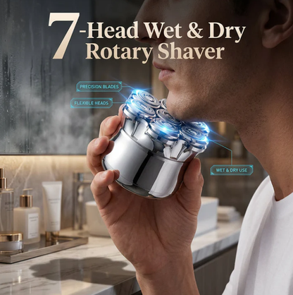🪒 PROMO FLASH : 50% DE RÉDUCTION ! Rasoir Lavable 7 Lames pour Homme – IPX7 & Bande Lubrifiante – Poignée Antidérapante for Rasage Doux ✨